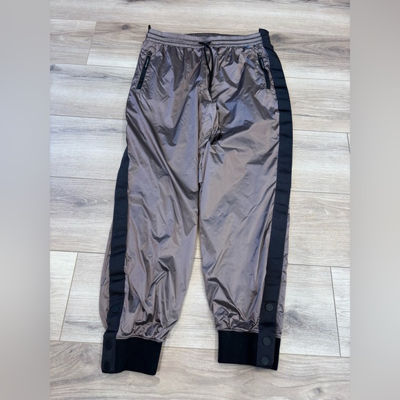 Athleta Pants - Athleta Taupe Track Pants with Black Side Panels